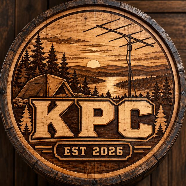 KPC logo burned into a barrel top